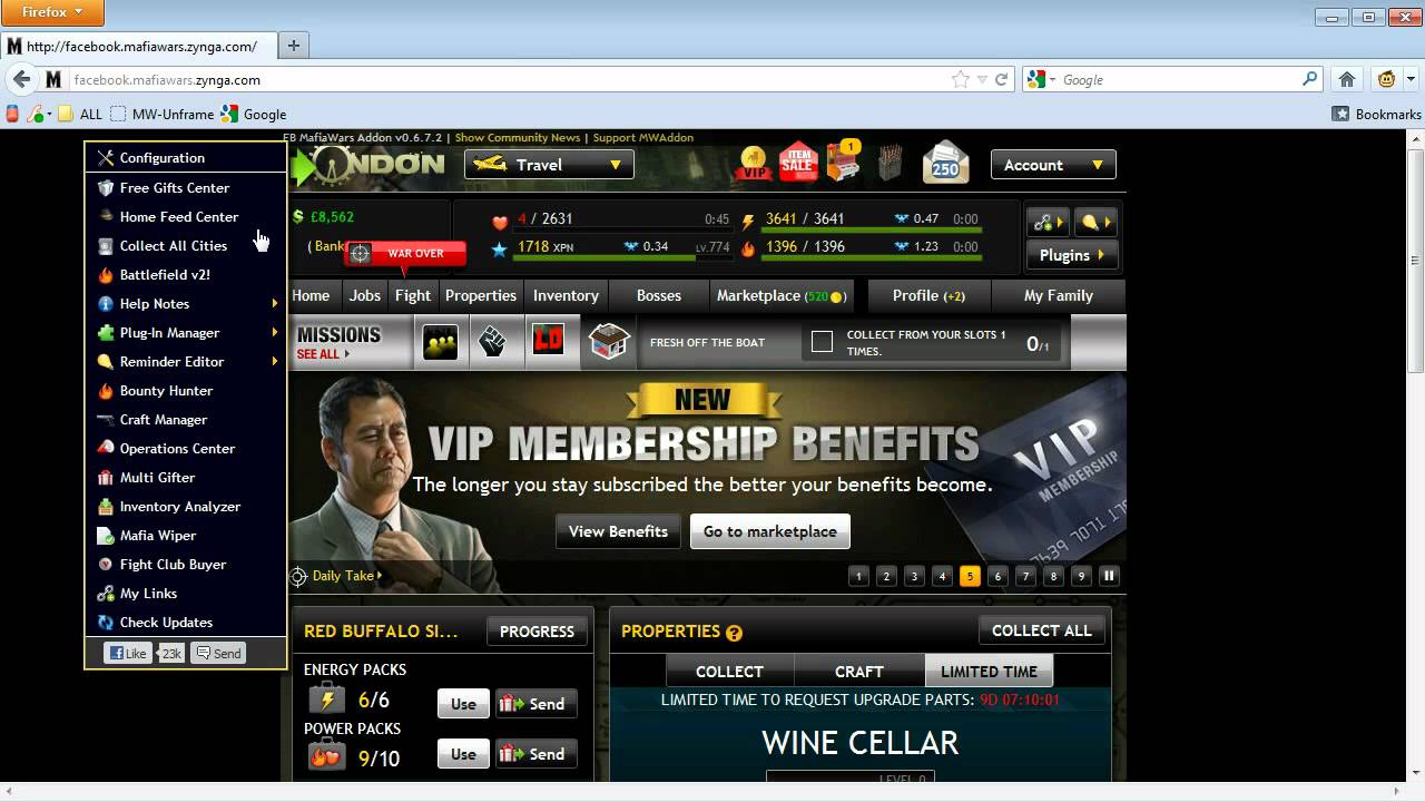 ... Wars FB MafiaWars Addon! Firefox plugin by David Cabrera - YouTube