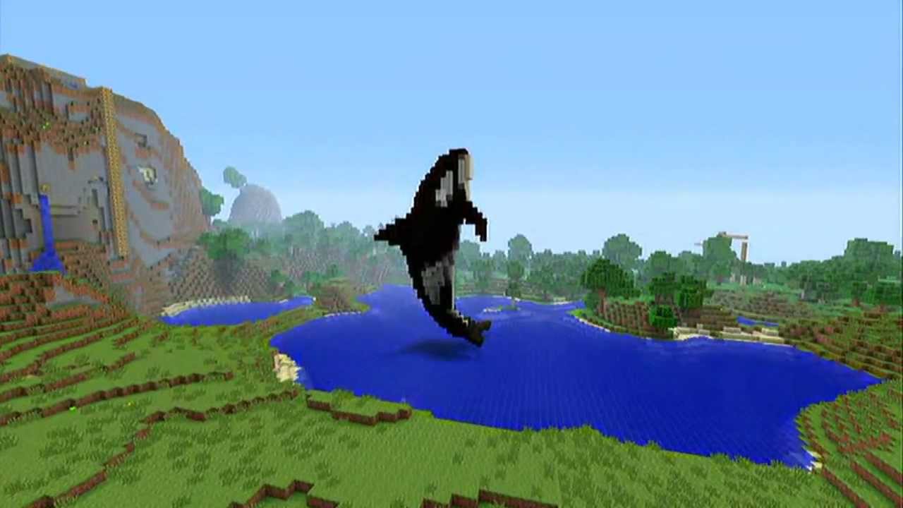 Minecraft - 3D Pixel Art Pt. 1 - Free Willy (Vancouver Orca) - YouTube