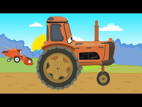 Tractor and Combine Harvester with McQueen Prace na Farmie Traktor i Kombajn zbożowy Bajka