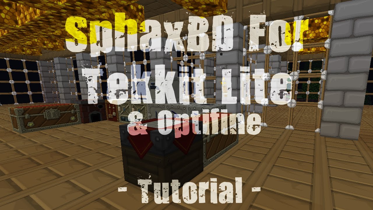 Installing: SphaxBD Tekkit Lite Texture Pack & Optifine! - YouTube