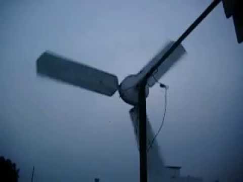 Homemade Ceiling Fan Wind turbine - YouTube