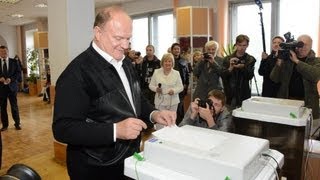 Г.А. Зюганов проголосовал на выборах мэра Москвы