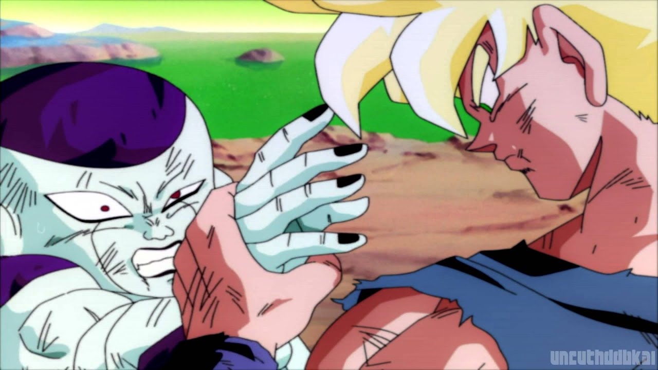 Dragon Ball Z Kai - SSJ Goku Crushes Frieza's Hand [1080p Full HD