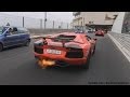 5 Lamborghini Aventador lachées dans les rue de Monaco