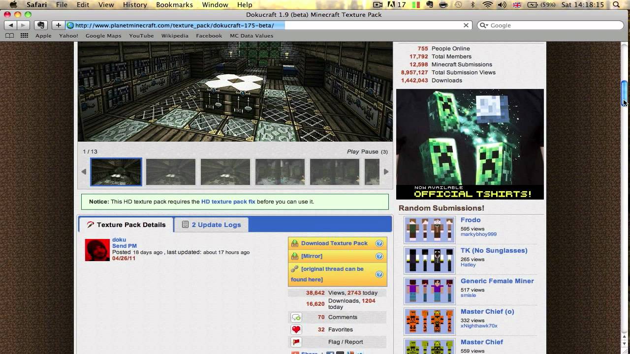 how to download texture packs for minecraft mac