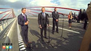 Uroczyste otwarcie mostu na Wiśle koło Kwidzyna w dniu 26.07.2013.