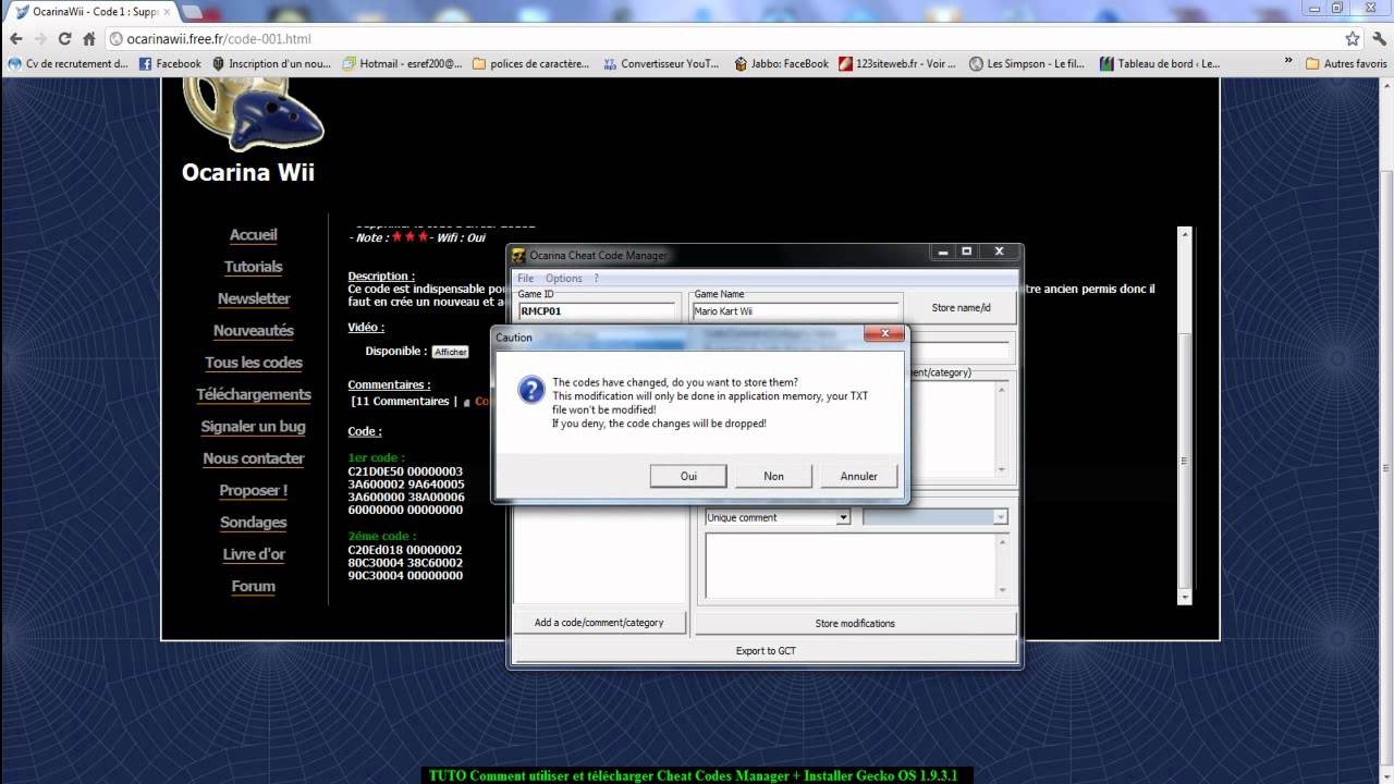 ... Cheat Codes Manager & Installer Gecko OS 1.9.3.1 - YouTube