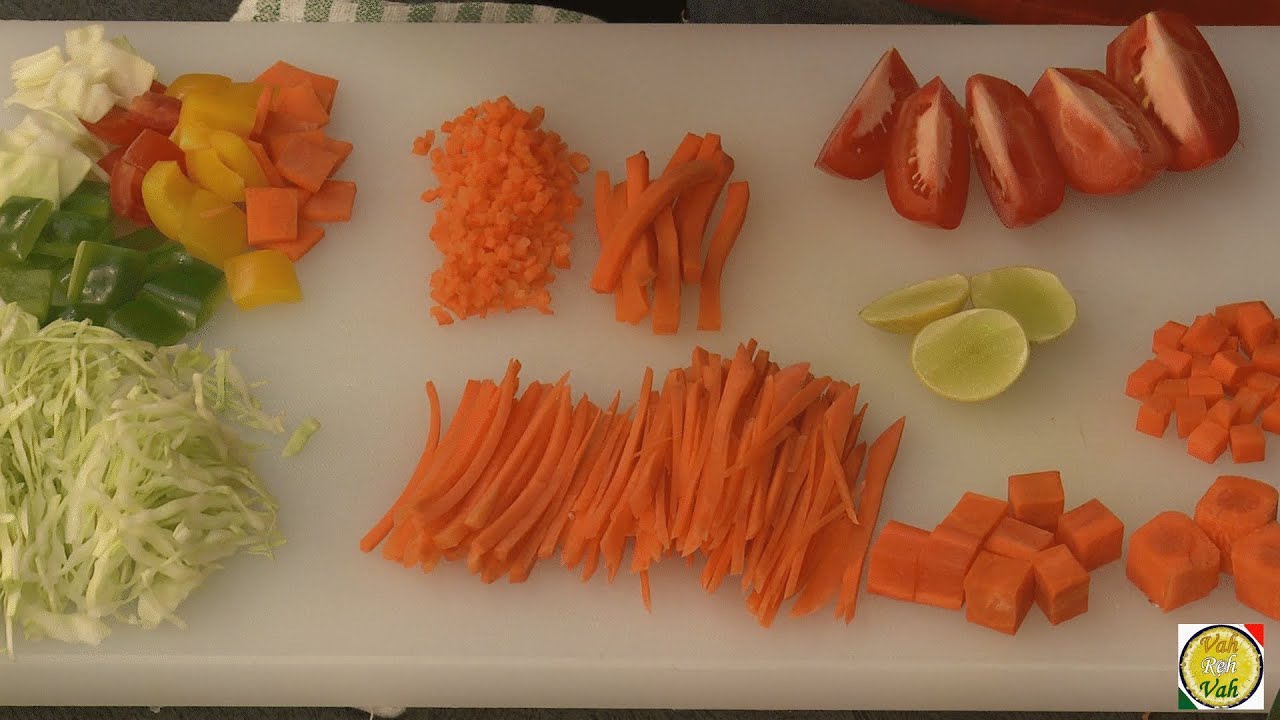 Cuts of Vegetables- By Vahchef @ vahrehvah.com - YouTube