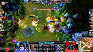 올스타 페이커 르블랑 하이라이트 [All Star 2014 SKT T1 K Faker Leblanc highlight  SKT T1 vs C9]