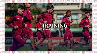 Live Training ahead of Manchester United v AC Milan