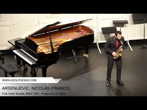 Dinant 2014 - ARSENIJEVIC Nicolas (First Violin Sonata, BWV 1001 - Presto by J.S. Bach) 