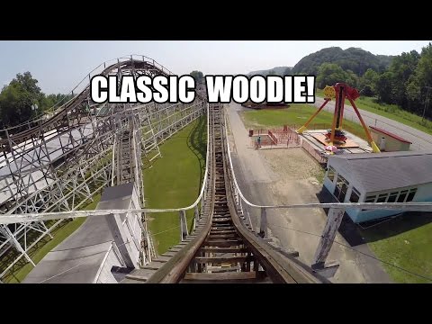 Big Dipper Wooden Roller Coaster POV Classic Woodie Camden Park...