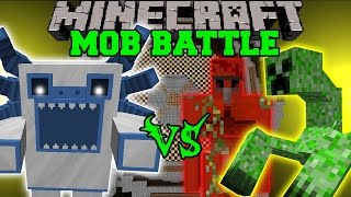 MUTANT YETI VS QUARTZ GOLEM, MUTANT CREEPER, & MUTANT OBSIDIAN GOLEM - Minecraft Mob Battles - Mods