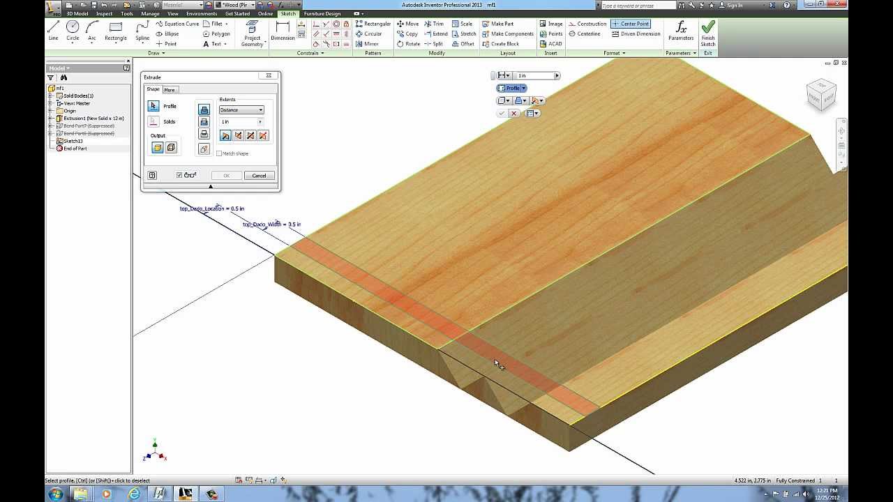 Woodworking - Miter Folding With Autodesk Inventor ...