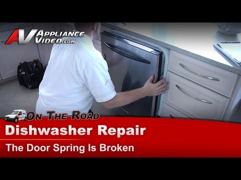 kitchenaid dishwasher detergent door and spring replacement