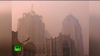 Сильный смог на северо-востоке Китая