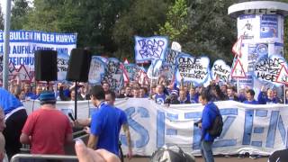 Nordkurve Gelsenkirchen: Demonstration gegen Polizeieinsätze in Fankurven am 21.09.2013