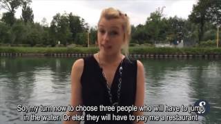 French feminist fail jump into the water