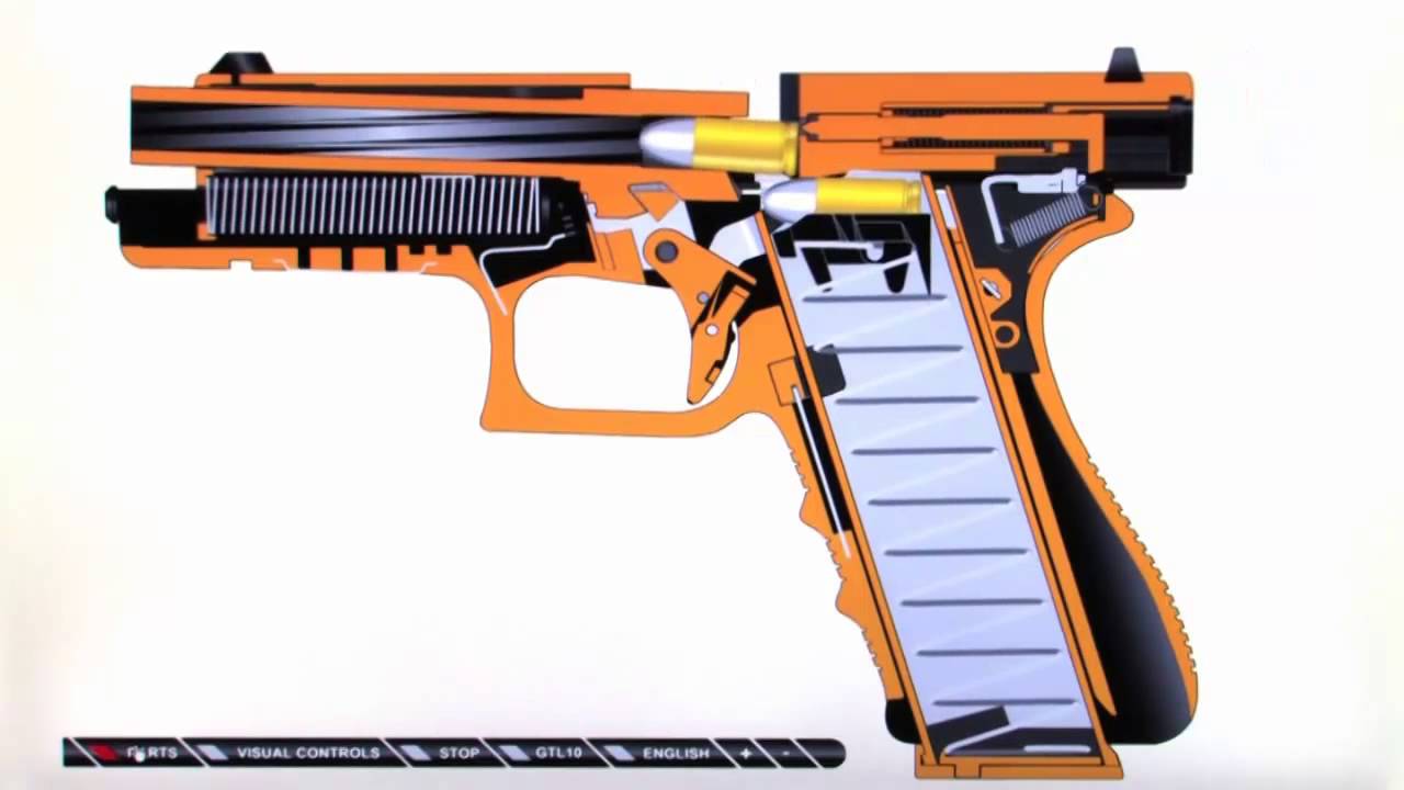 How gun works Glock Pistol (Animated video) YouTube