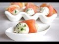 Recette pour appéritif :Piquettes au saumon fumé / appetizer recipe with smoked salmon