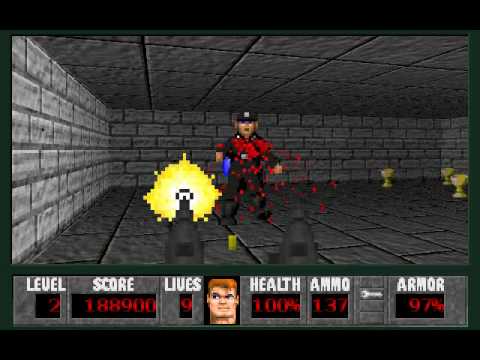 PC - Wolfenstein 3D (Castle Totenkopf SDL) - Level 2 - YouTube