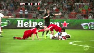 China red card vs Netherlands - طرد لاعب الصين ضد هولندا