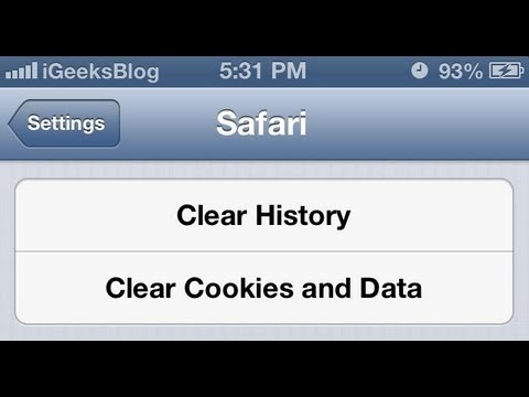 How to Clear Safari Browser History, Cookies and Cache on iPhone and