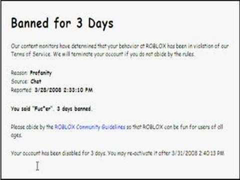 roblox banned