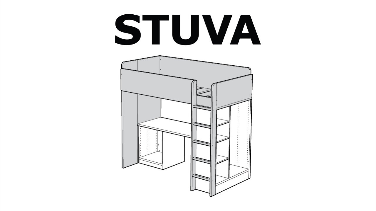 How to assemble the STUVA loft bed frame - YouTube