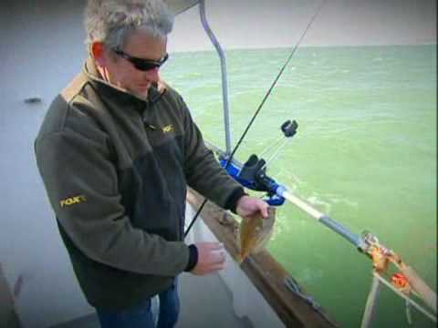 Sky Sports Keith Arthur dab fishing on Brighton Diver in force 7 winds.