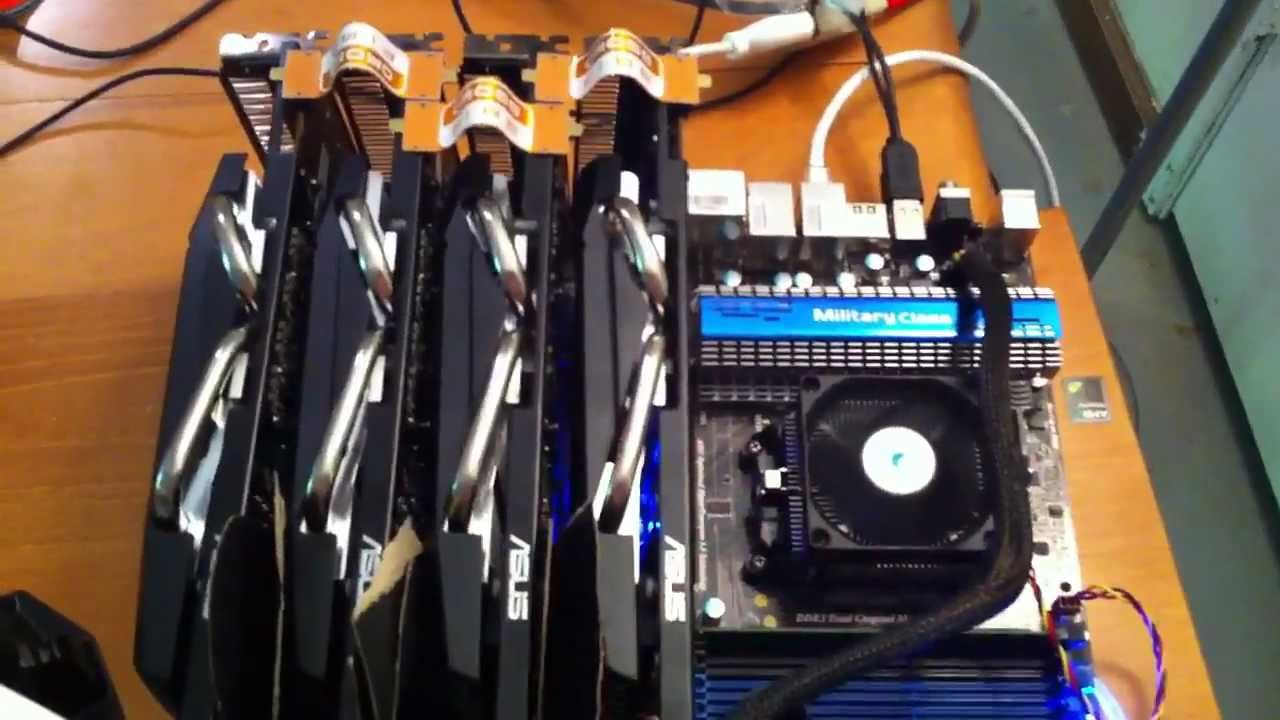 Radeon 5850x4 bitcoin miner - YouTube