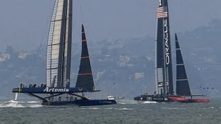 America's Cup: Practice: Artemis Racing vs Oracle Team USA, 30 July 2013