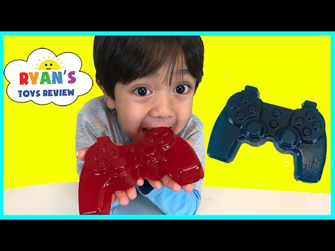 Gummy Food Controller Candy for Kids Taste Test! Family Fun Lego Gummy Candy Review Ryan ToysReview