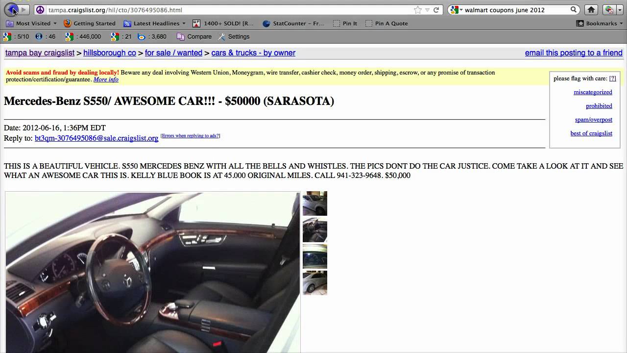 Craigslist Tampa Cars - YouTube