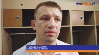 Tomasz Adamek po wygranej z Dominickiem Guinnem