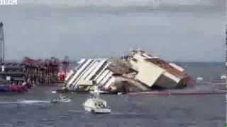 Time lapse of Costa Concordia salvage operation