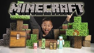 MINECRAFT Papercraft Overworld Deluxe Set - Unboxing & Review