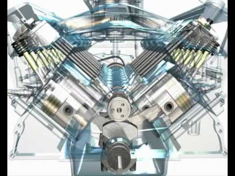 3D animation of a V8 ENGINE - YouTube