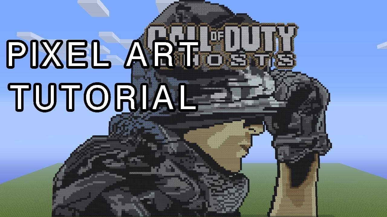 Minecraft Pixel Art Tutorial Call Of Duty Ghosts YouTube