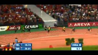 Usain Bolt Wins 200m 19.73 WL MR - Paris - Meeting Areva Diamond League 2013