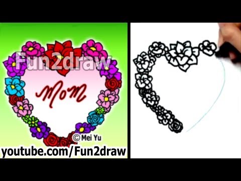 How to Draw a Flower Heart for Mom Video responses