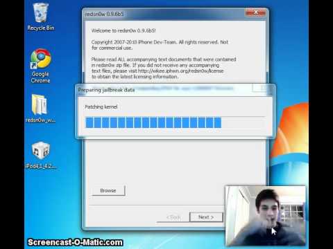 Jailbreak iPod Touch 4G "Tethered" 4.2.1 "Redsnow 0.9.6b5" - YouTube