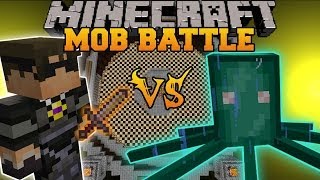 SKYDOESMINECRAFT VS CHIEF SQUID - Minecraft Mod Battle - Mob Battles - Team Crafted Mods