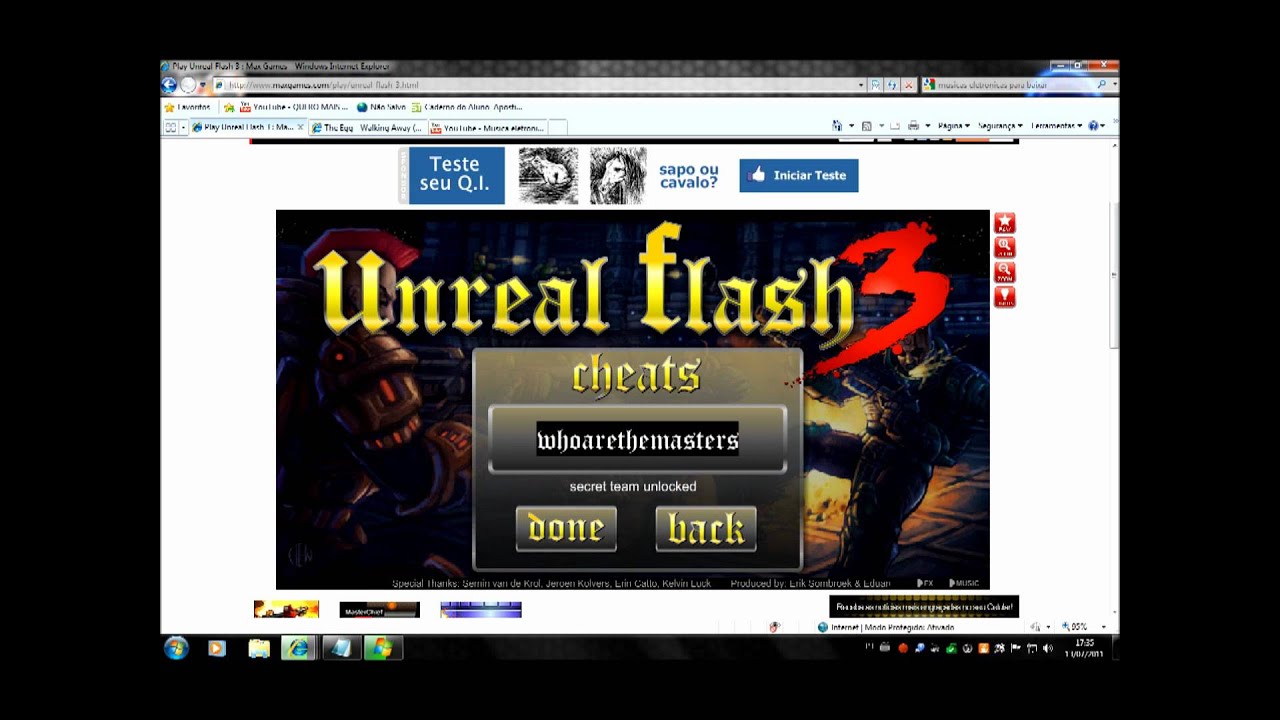 Unreal Flash 3 - Cheats - YouTube