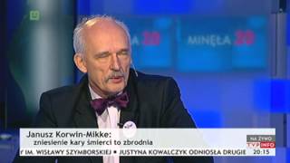 Ostra dyskusja z Januszem Korwin-Mikkem (Minęła 20, TVP Info, 04.10.2013)