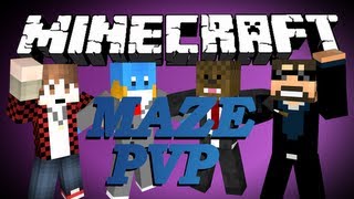 Minecraft A-MAZE-ING PVP Minigame w/ BajanCanadian, HuskyMudkipz, and SSundee