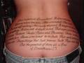 Writing Lower Back Tattoos