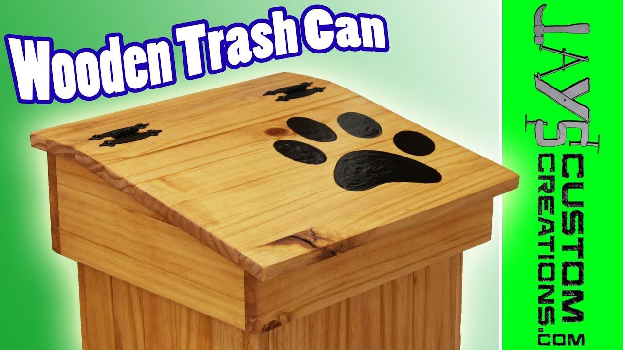 Make A Wooden Trash Can! Free Plans!! - 122 - YouTube