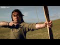 'Firing the longbow in slow motion' - A History of Ancient Britain - Ep2 - Preview - BBC Two