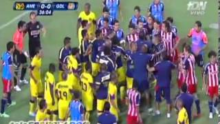 CHIVAS vs AMERICA   Pelea en Amistoso